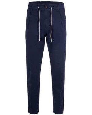 Eleventy Drawstring Chinos - Blauw