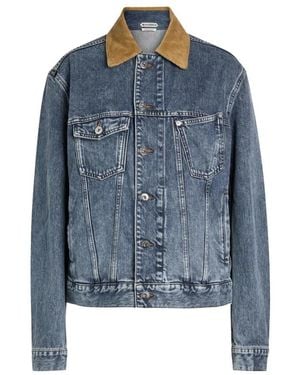 JW Anderson Jassen ,Blauw ,Denim Corduroy Collar Denim Jacket