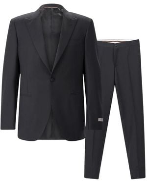 Canali Kostuums ,Zwart ,Wol Tuxedo - Blauw