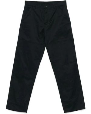 Moncler Broeken ,Blauw ,Katoen Tapered Track Pants Met Trekkoord - Zwart