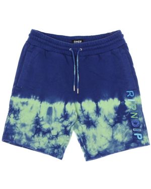 RIPNDIP Korte Broeken ,Blauw ,Katoen/ Trainingsbroek Shorts