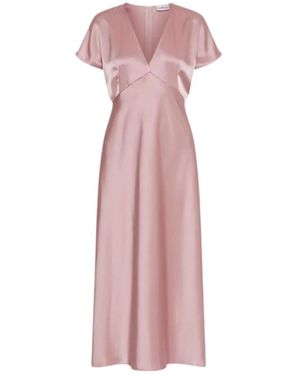 Marella Kleedjes ,Roze ,Polyester Falange Satin Dress