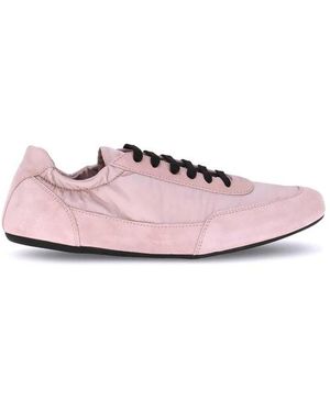 Prada Ikonoische Logo-Sneakers Mit Wildlederdetails - Pink