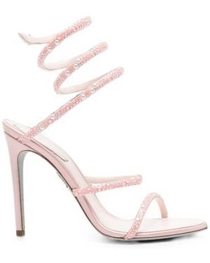 Rene Caovilla Schoenen ,Roze ,High Heel Sandalen
