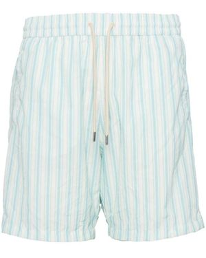 Jacob Cohen Gestreept Zwemshort Met Trekkoord - Blauw