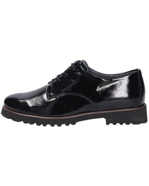 Waldläufer Bequemer Schnürschuh Aus Lackleder - Schwarz