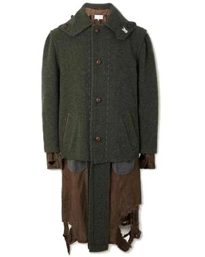 Maison Margiela Cappotto effetto distrutto - Verde
