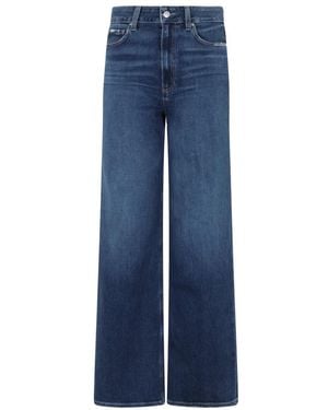 PAIGE Hoge Taille Wijde Pijp Jeans - Blauw