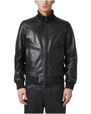Iceberg Leather Jacket - Schwarz