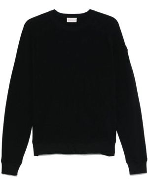 Moncler Midnight logo patch pullover - Schwarz