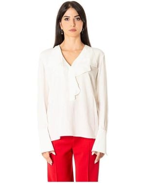 Max Mara Overhemden ,Wit ,Leva Blouse - Rood