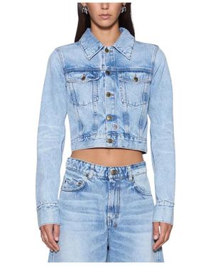 Ksubi Jassen ,Blauw ,Katoen Slim Trucker Jacket