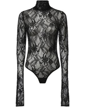 ANDAMANE High-Neck Spitzen-Body - Schwarz