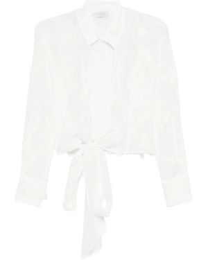 Mazzarelli Overhemden ,Wit ,Frida Wrap Top