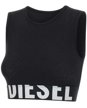 DIESEL Sleeveless Tops - Black