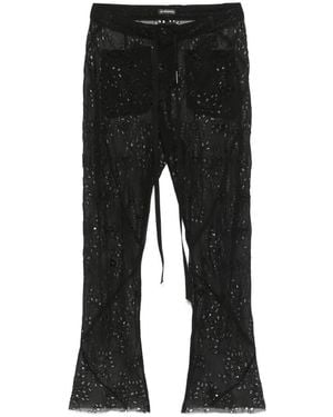 Ann Demeulemeester Pantaloni Seta-Donna - Nero