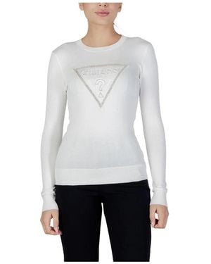 Guess Round-Neck Knitwear - Bianco