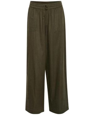 Kaffe Broeken ,Groen ,Wijde Forest Night Broek