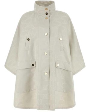 Max Mara Jassen ,Wit ,Polyester Poncho Ombre - Naturel