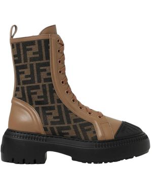 Fendi Domino Stiefeletten - Braun