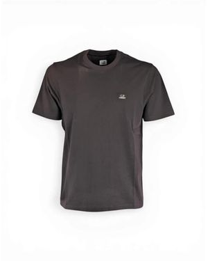 C.P. Company T-Shirt Met Logo Patch - Zwart