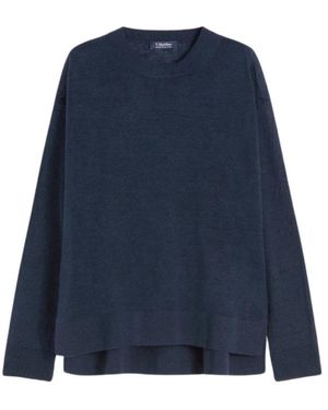 Max Mara Leinen-Garn-Pullover - Blau