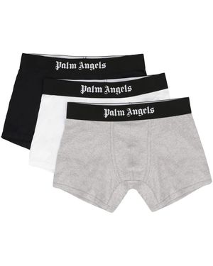 Palm Angels Ondergoed ,Veelkleurig ,Katoen Set Van Drie Boxers - Wit