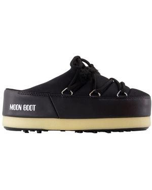 Moon Boot Schwarze Synthetik Pantoletten