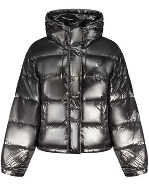 Calvin Klein Langärmlige Jacke Mit Kapuze - Schwarz