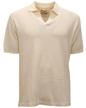 MC2 Saint Barth Tops ,Katoen Sloan Waffle Katoenen Shirt - Naturel