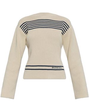 Balenciaga Logo Pullover - Weiß
