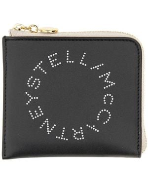 Stella McCartney Logo Zip Around Wallet - Schwarz