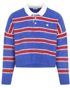 Celine Round-Neck Knitwear - Azul