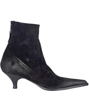 Elena Iachi Schoenen ,Zwart ,Leer E2020Froner Hoge Laarzen - Blauw