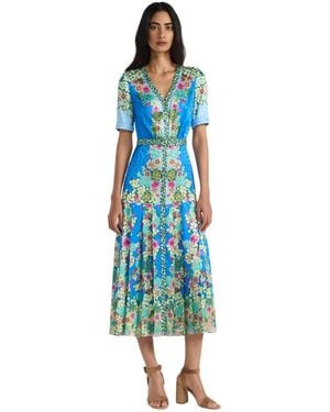 Saloni Shirt Dresses - Azul