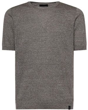 Fay Round-Neck Knitwear - Grey