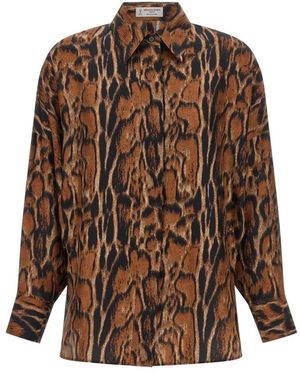 Alberto Biani Overhemden ,Bruin ,Riviera Shirt