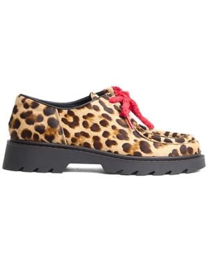 Maze Laced Shoes - Rojo