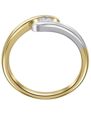 ONE ELEMENT Eleganter Gelbgold Diamantring - Mettallic