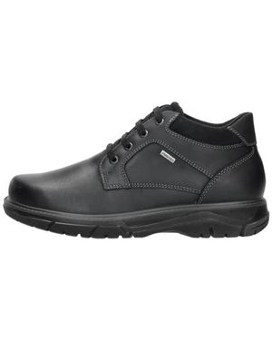 Imac Schoenen ,Zwart ,Leer Hank Veterschoenen