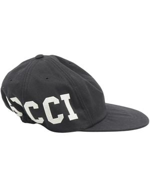 Gucci Accessoires ,Zwart ,Katoen Logo Baseball Cap