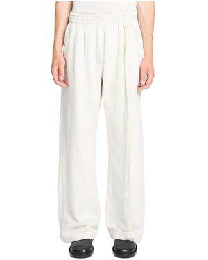 Ann Demeulemeester Broeken ,Wit ,Katoen Boas Comfort Joggingbroek