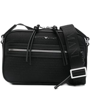 Emporio Armani Monogram Crossbody Bag - Zwart