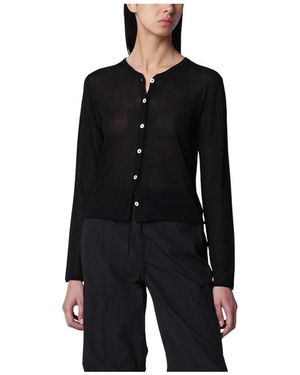 DUNST Truien & Vesten ,Zwart ,Katoen Summer Essential Crewneck Cardigan