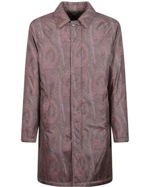 Etro Single-Breasted Coats - Brown