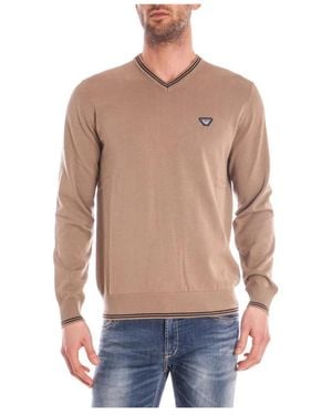Armani Jeans V-Neck Knitwear - Blue