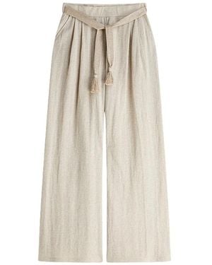 Summum Wide Trousers - Natural