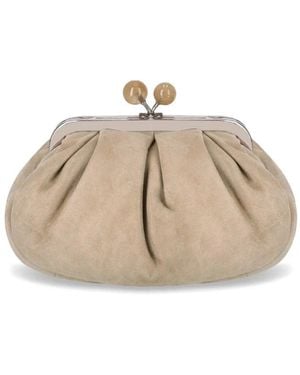 Weekend by Maxmara Suède Pasticcino Valois Kleine Clutch - Naturel