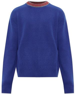 Versace Round-Neck Knitwear - Azul