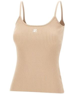 Courreges Sleeveless Tops - Neutro